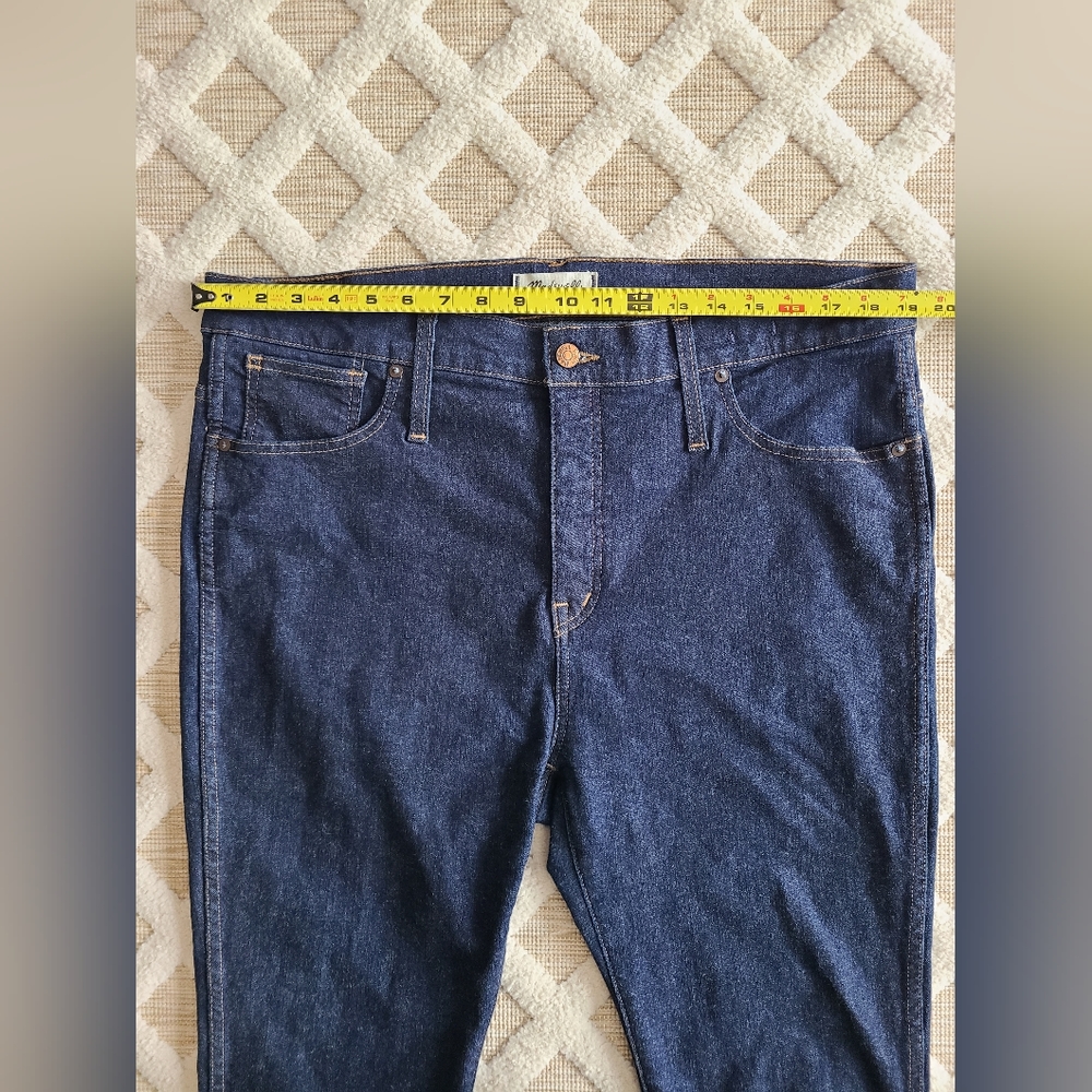 MADEWELL Women's 10" High-Rise Skinny‎ Jeans Dark Blue Wash Size 34P   Classic - Picture 8 of 10